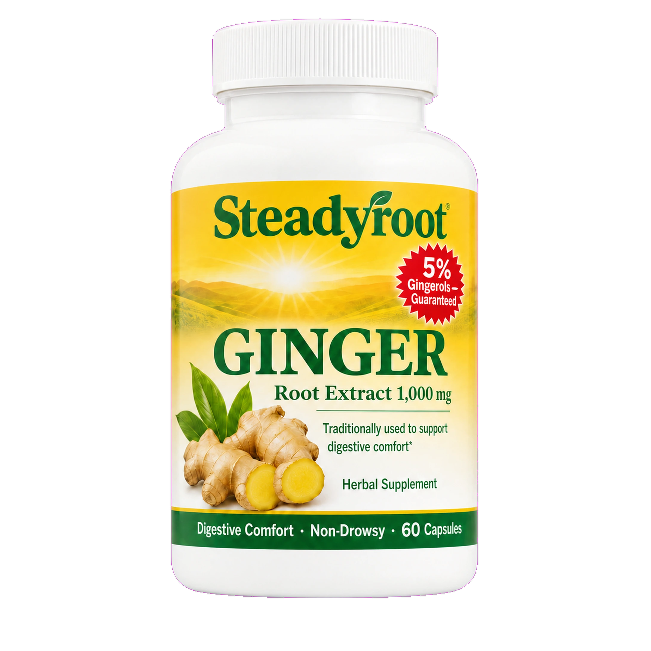 Steadyroot Ginger supplement bottle